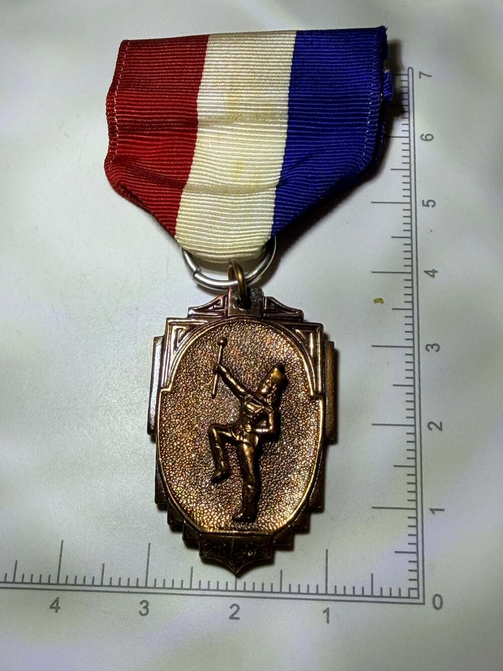 Vintage 1950s-70s Majorette Baton Twirler School Band Award Medal Ribbon